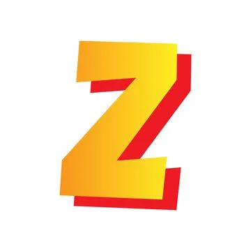 Letter Z, comic style typeface with transparent background Stock Illustration