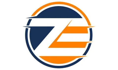Letter Z E Logo Stock-Illustration