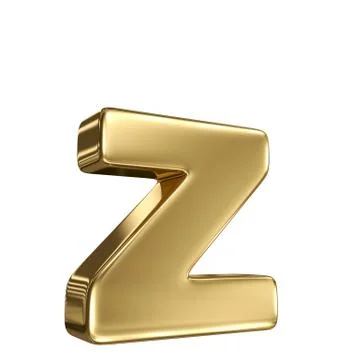 Letter z from gold solid alphabet イラスト素材