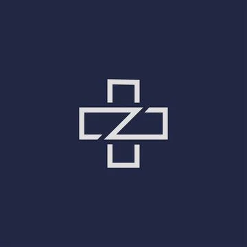 The letter Z initial logo combined with the plus symbol is suitable for the.. Stock Illustration