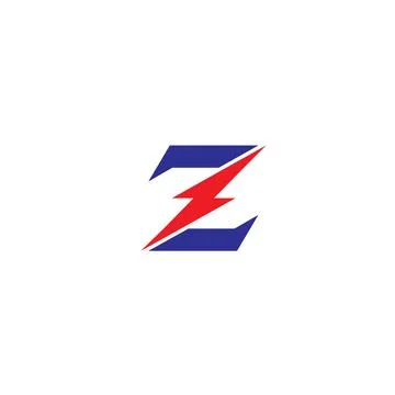 Letter Z Initial Logo Design Template. Alphabet with Thunder Shape Logo Con.. Stock Illustration