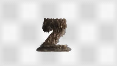 Letter Z is made from sand breaks and fall creating dust Stock Footage 289725245