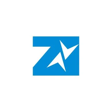 Letter z opposite arrows fly logo vector Stock Illustration