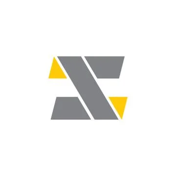 Letter z simple geometric triangle logo vector Stock Illustration