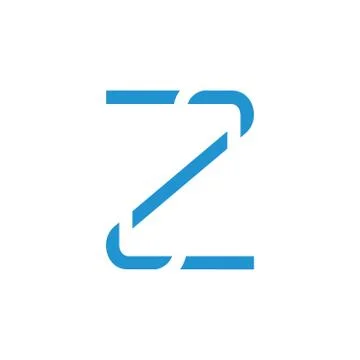 Letter z simple thin line geometric logo vector Stock Illustration