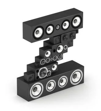 Letter Z from speaker in isometry Stock Illustration