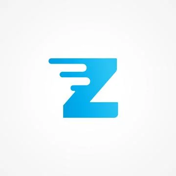 Letter Z streaking with fluid effect. Initial alphabet logo design template.. Stock-Illustration