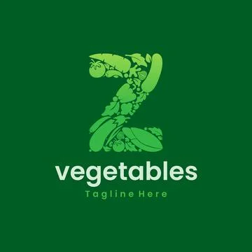 Letter Z Vegetables Logo Vector Stock Illustration