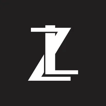 Letter zl simple linked monogram geometric logo Stock Illustration