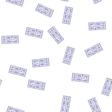 Letterbox in door glyph seamless pattern 스톡 일러스트