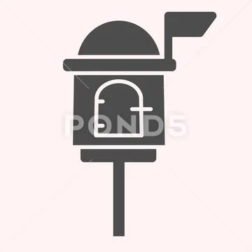 Post Box or letter box stock vector. Illustration of postage