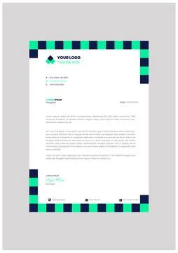 Letterhead design a4 Stock Illustration