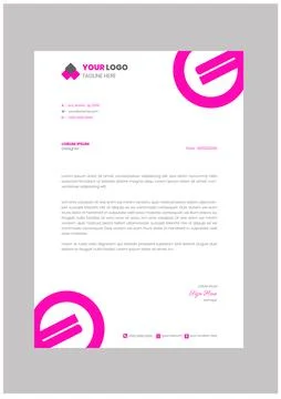 Letterhead design a4 Stock Illustration