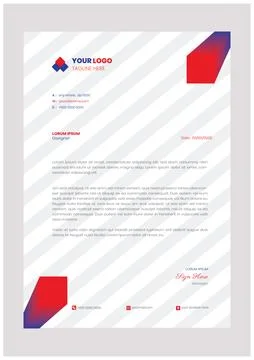 Letterhead design a4 Stock Illustration