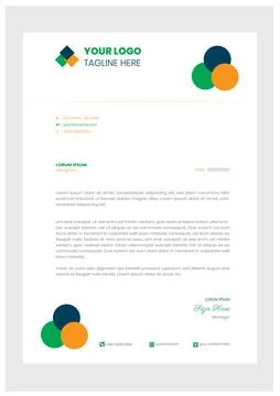 Letterhead design a4 Stock Illustration