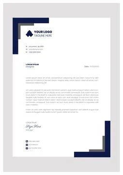Letterhead design a4 Stock Illustration