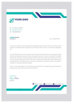 Letterhead design a4 Stock Illustration
