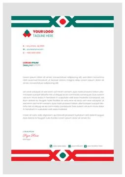 Letterhead design a4 Stock Illustration