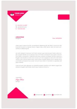 Letterhead design a4 Stock Illustration