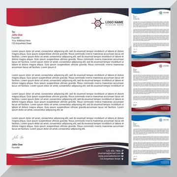 Letterhead Design Template Illustrazione stock