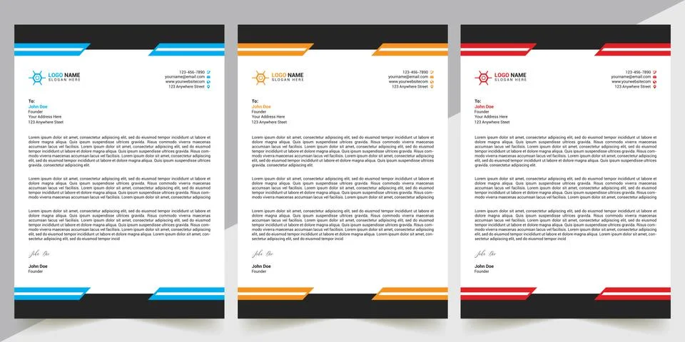 Letterhead Design Template Stock Illustration