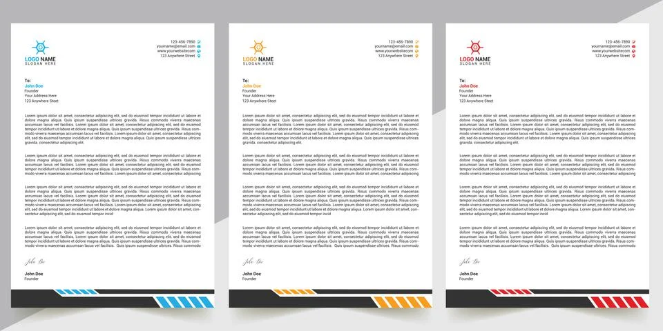 Letterhead Design Template Stock Illustration