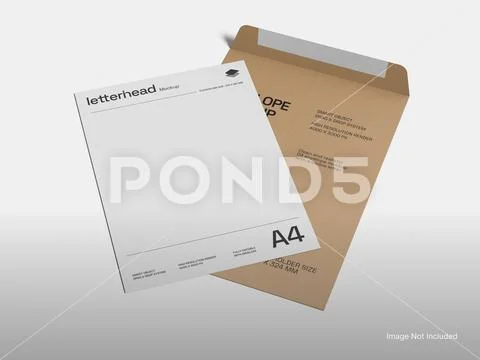 Letterhead Envelope Mockup PSD Template