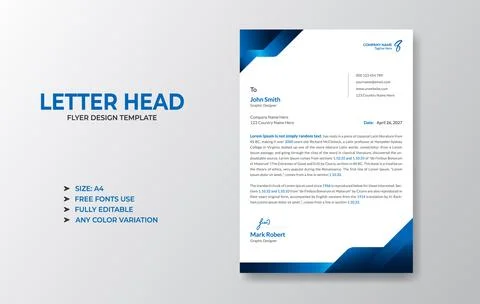 Letterhead Flyer Template Stock Illustration