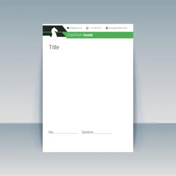 Letterhead simple design, A4 version Stock Illustration