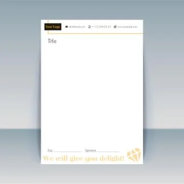 Letterhead simple design, A4 version Illustrazione stock