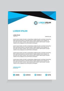 Letterhead Template 20 A4 Size 스톡 일러스트