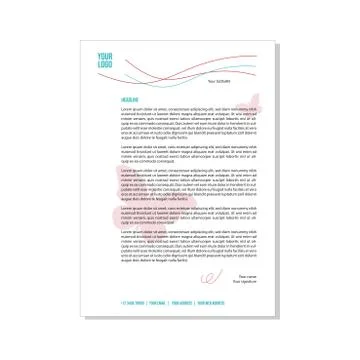 Letterhead template with butterfly background Stock Illustration