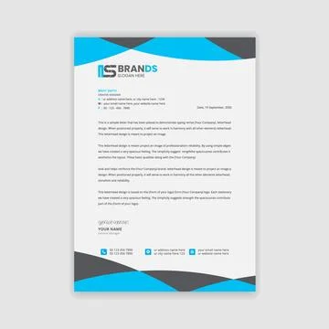 Letterhead template design Stock Illustration