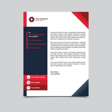 Letterhead template design vector illustration with silver background Stock Illustration