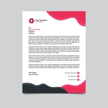Letterhead template design vector illustration with silver background 스톡 일러스트
