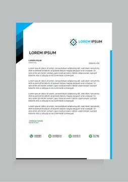 Letterhead Template 스톡 일러스트