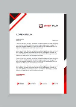 Letterhead Template 스톡 일러스트