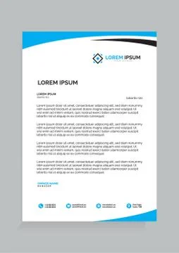 Letterhead Template Illustrazione stock
