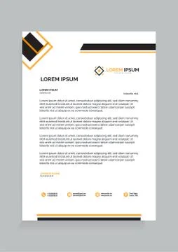 Letterhead Template 스톡 일러스트