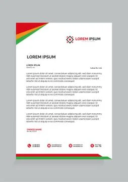 Letterhead Template 스톡 일러스트