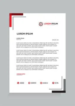 Letterhead Template 스톡 일러스트