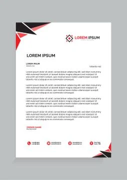 Letterhead Template 스톡 일러스트