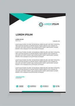 Letterhead Template 스톡 일러스트
