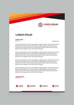 Letterhead Template Illustrazione stock