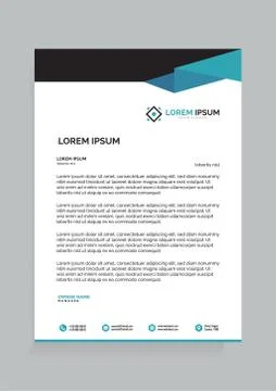 Letterhead Template 스톡 일러스트
