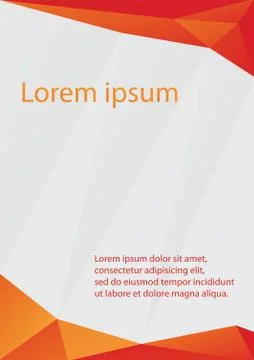 Letterhead template low poly design Stock Illustration