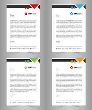 Letterhead Template Set Illustrazione stock