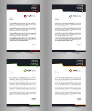 Letterhead Template Set Иллюстрация