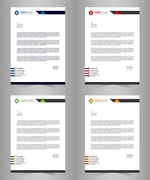 Letterhead Template Set Stock-Illustration