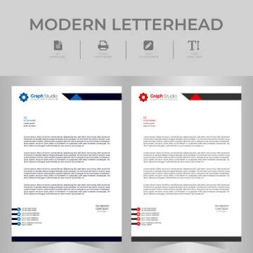 Letterhead Template Set Stock-Illustration